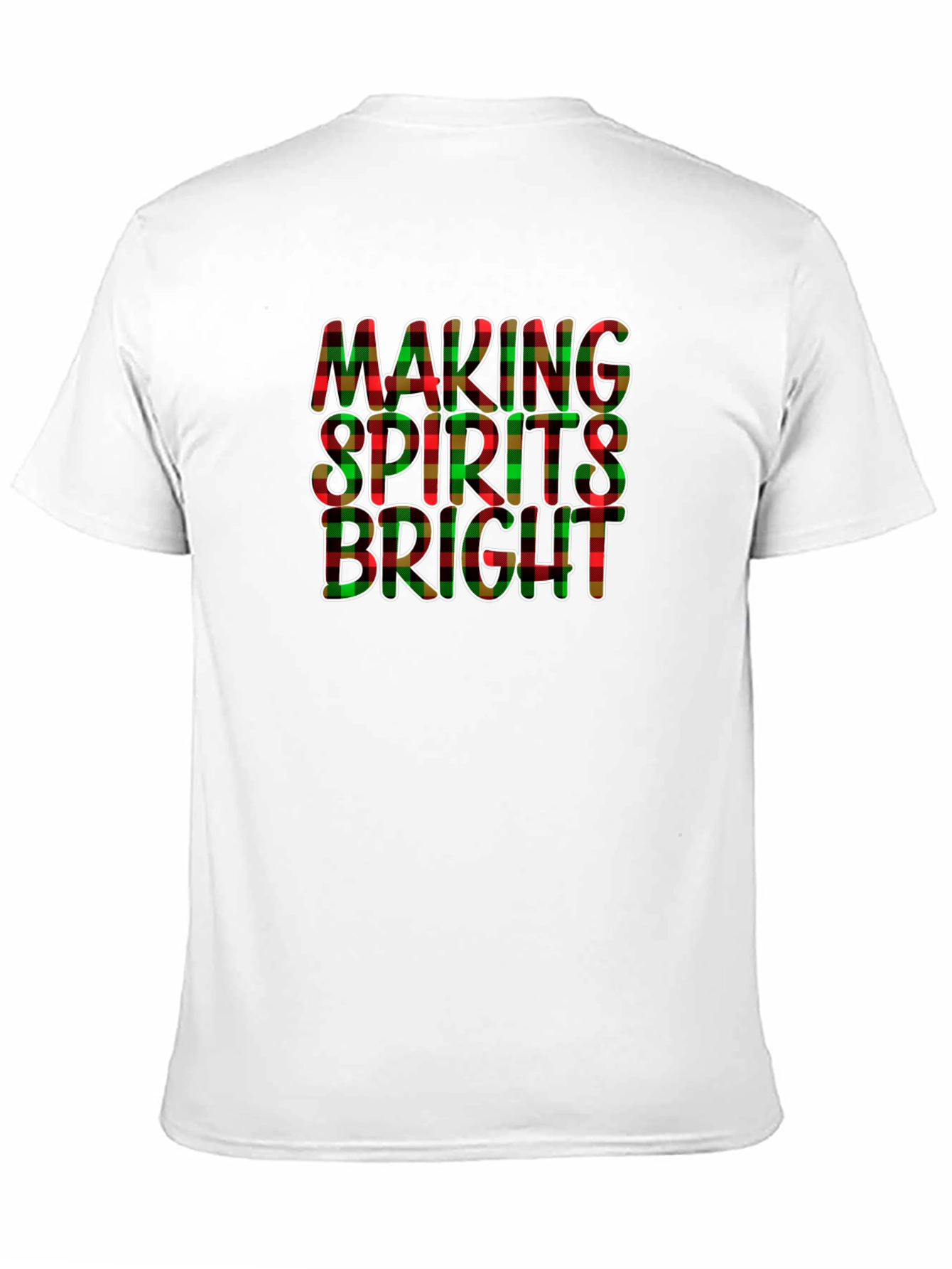 Festive Holiday Plaid Making Spirits Bright T-Shirt