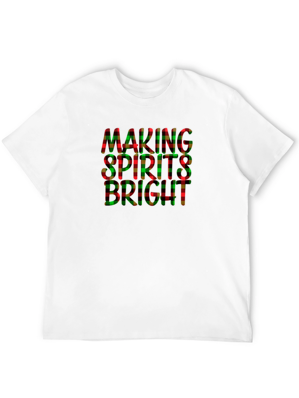 Festive Holiday Plaid Making Spirits Bright T-Shirt