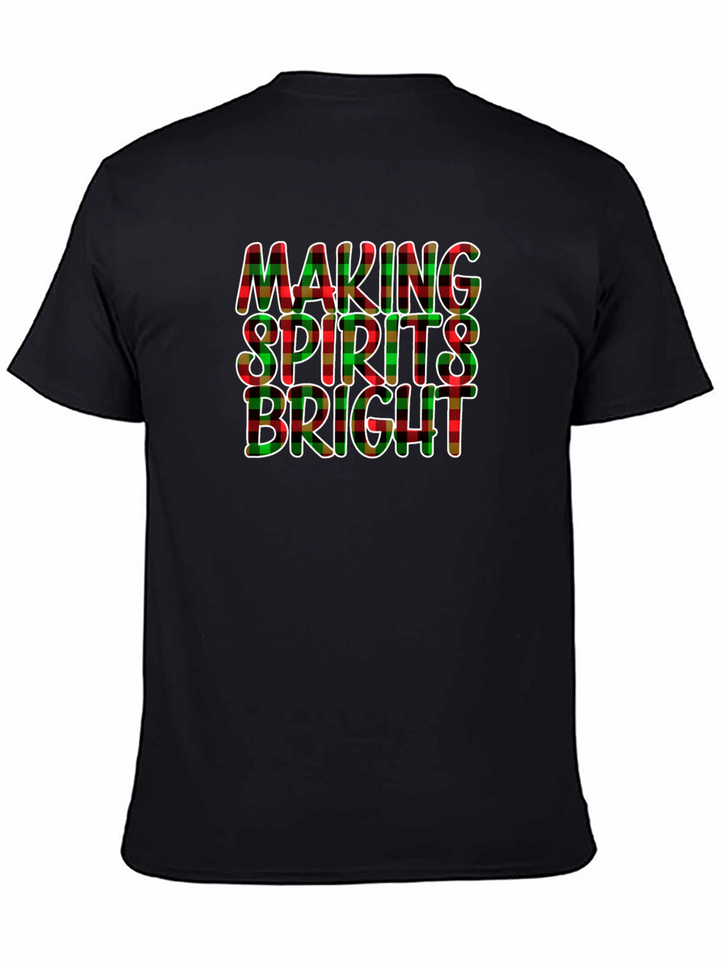 Festive Holiday Plaid Making Spirits Bright T-Shirt