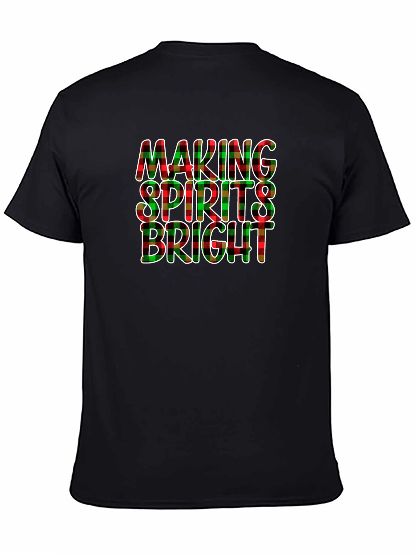 Festive Holiday Plaid Making Spirits Bright T-Shirt