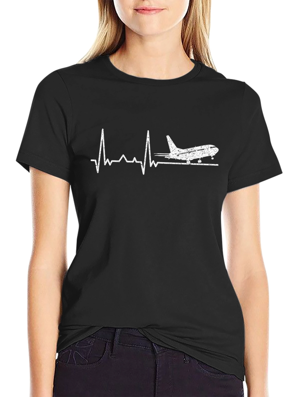 Airplane Heartbeat T-Shirt - Pilot Aviation Tee