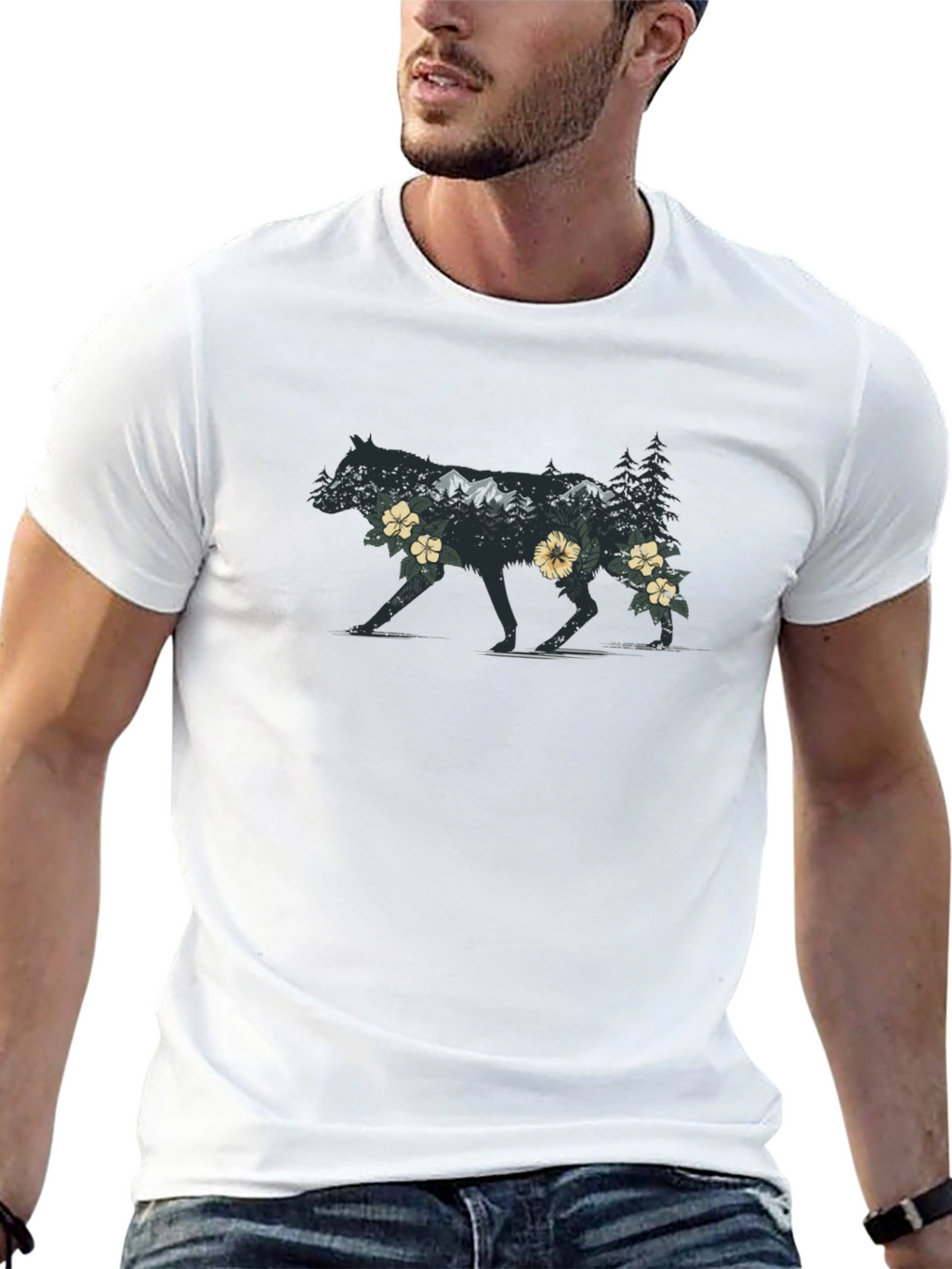 Wolf Wilderness Graphic Tee - Nature Inspired Design
