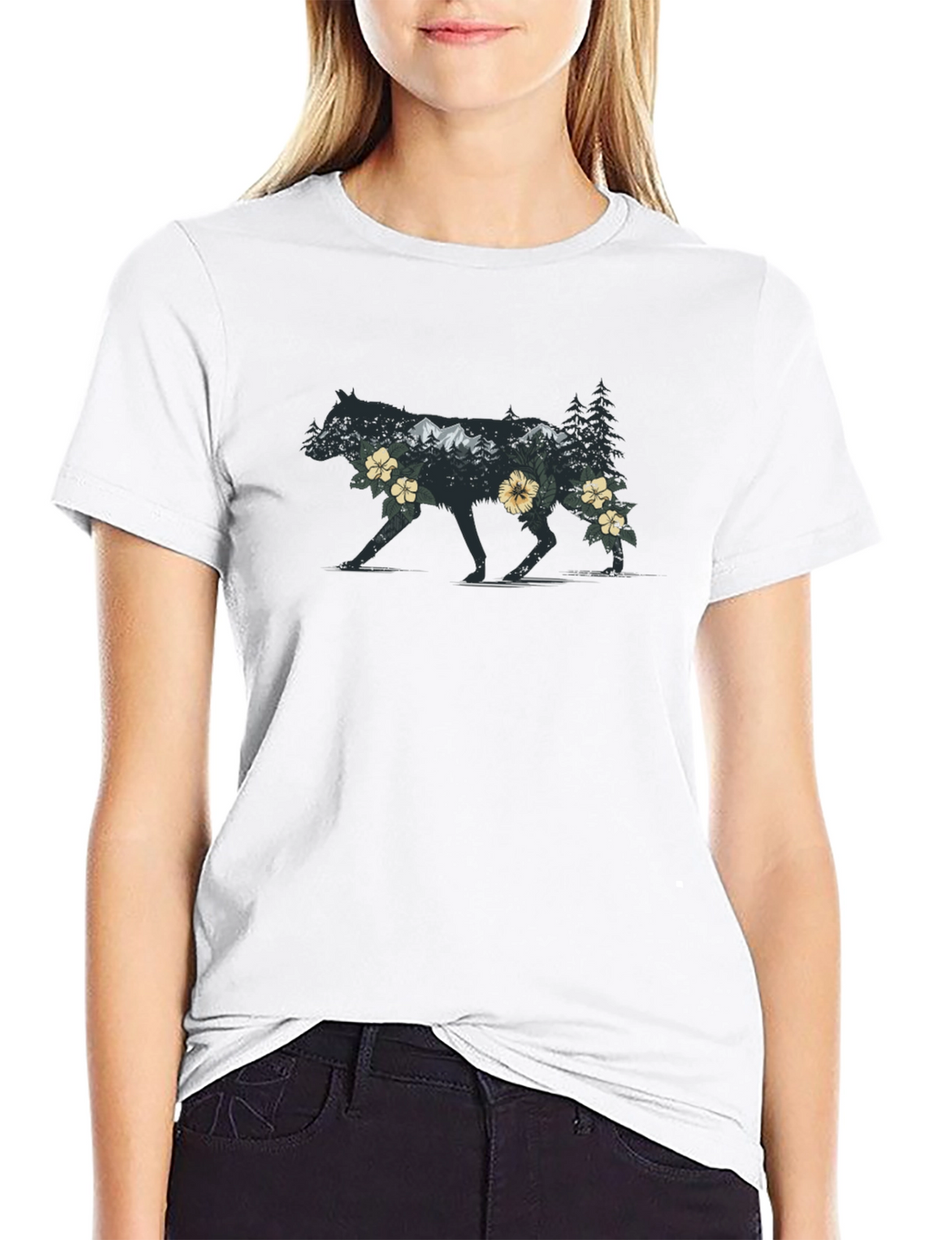 Wolf Wilderness Graphic Tee - Nature Inspired Design