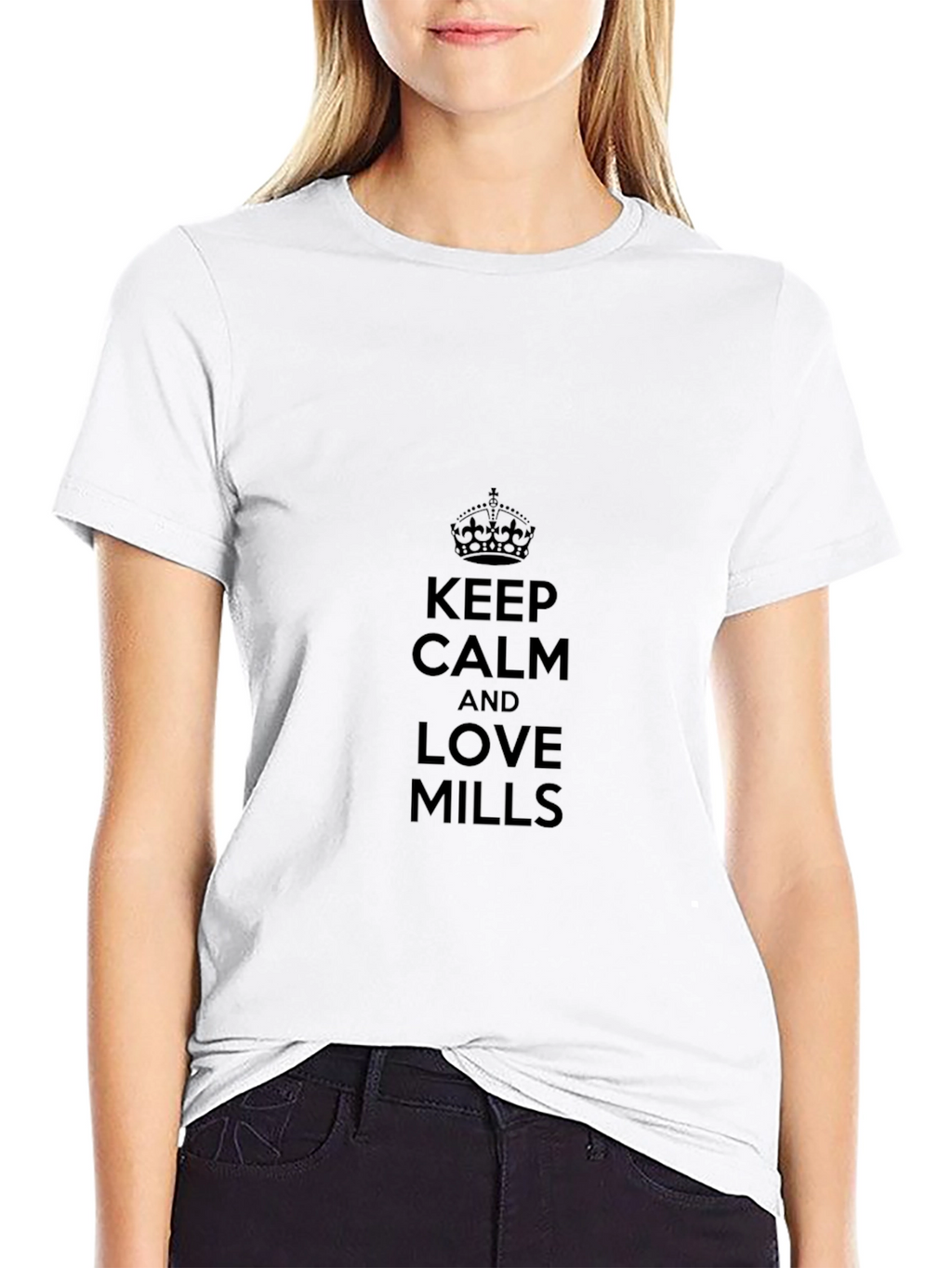 Keep Calm and Love Mills Black T-Shirt