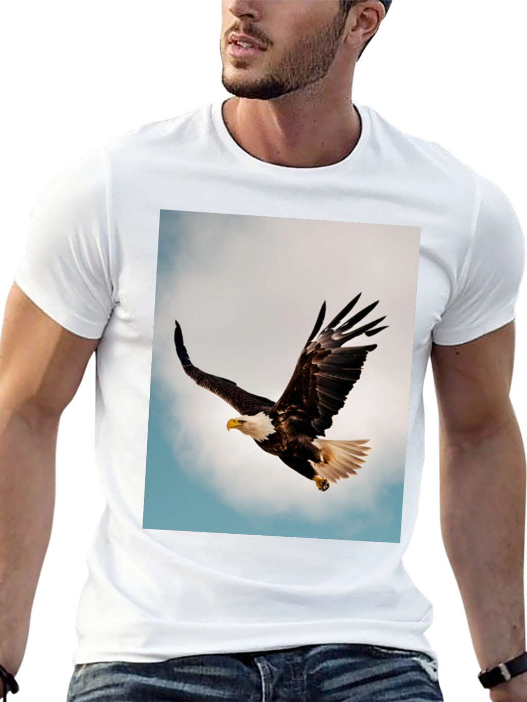 Bald Eagle Graphic Black T-Shirt