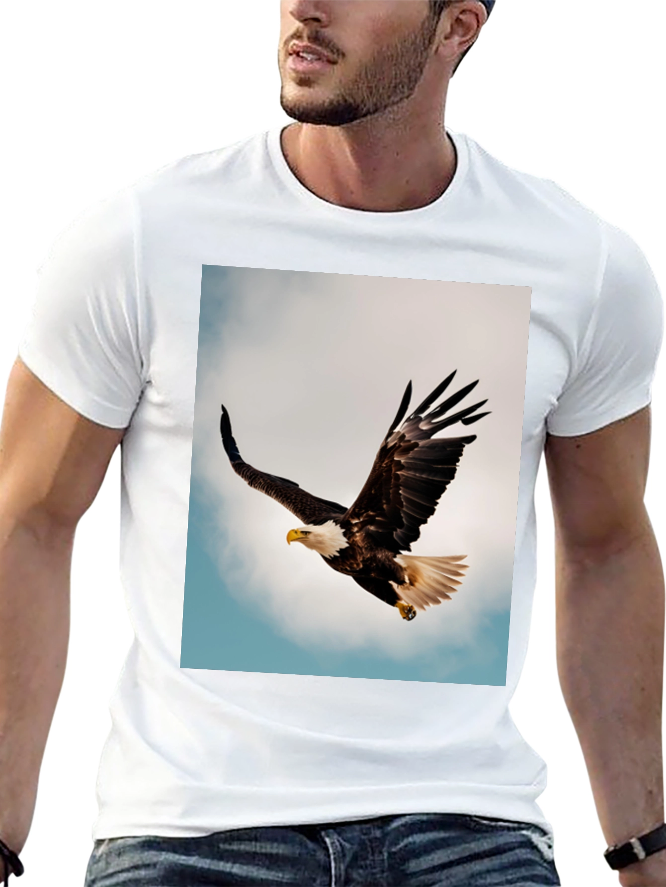 Bald Eagle Graphic Black T-Shirt