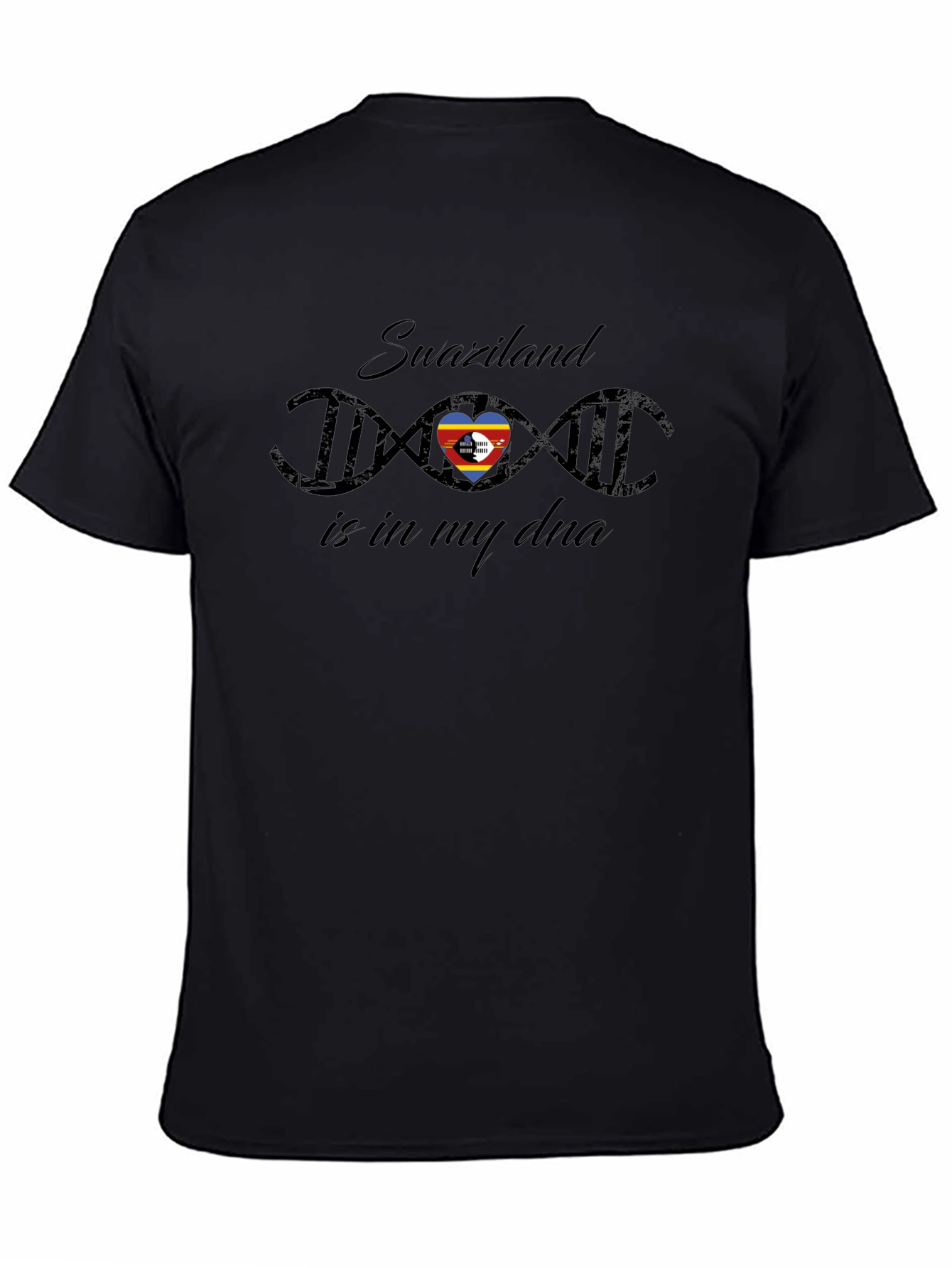 Swaziland DNA Pride Black T-Shirt