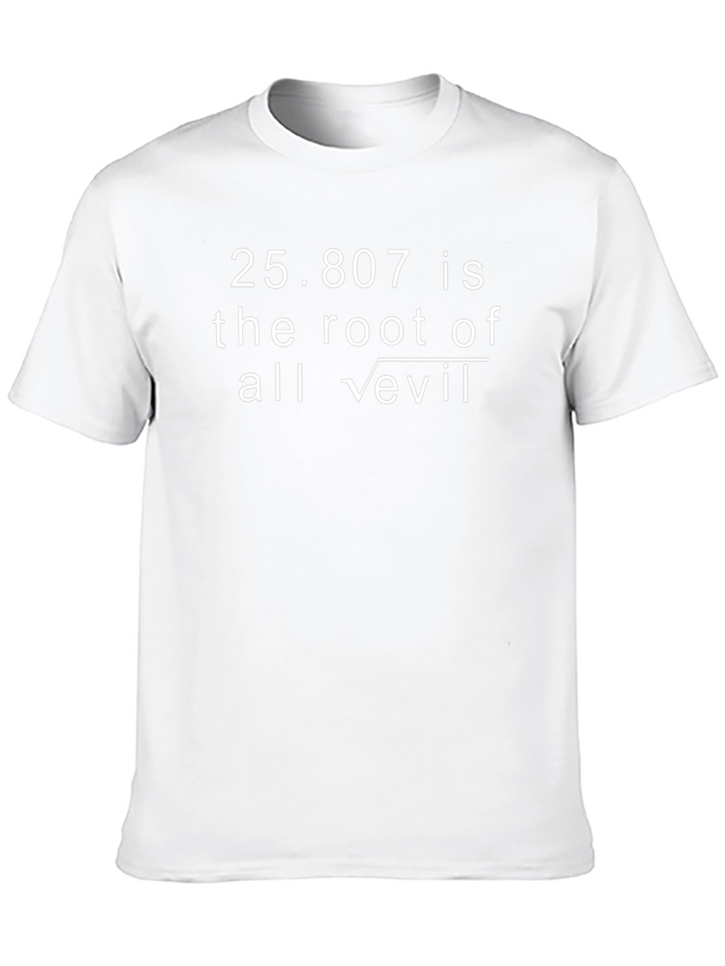 Root of All Evil Math Pun Black T-Shirt