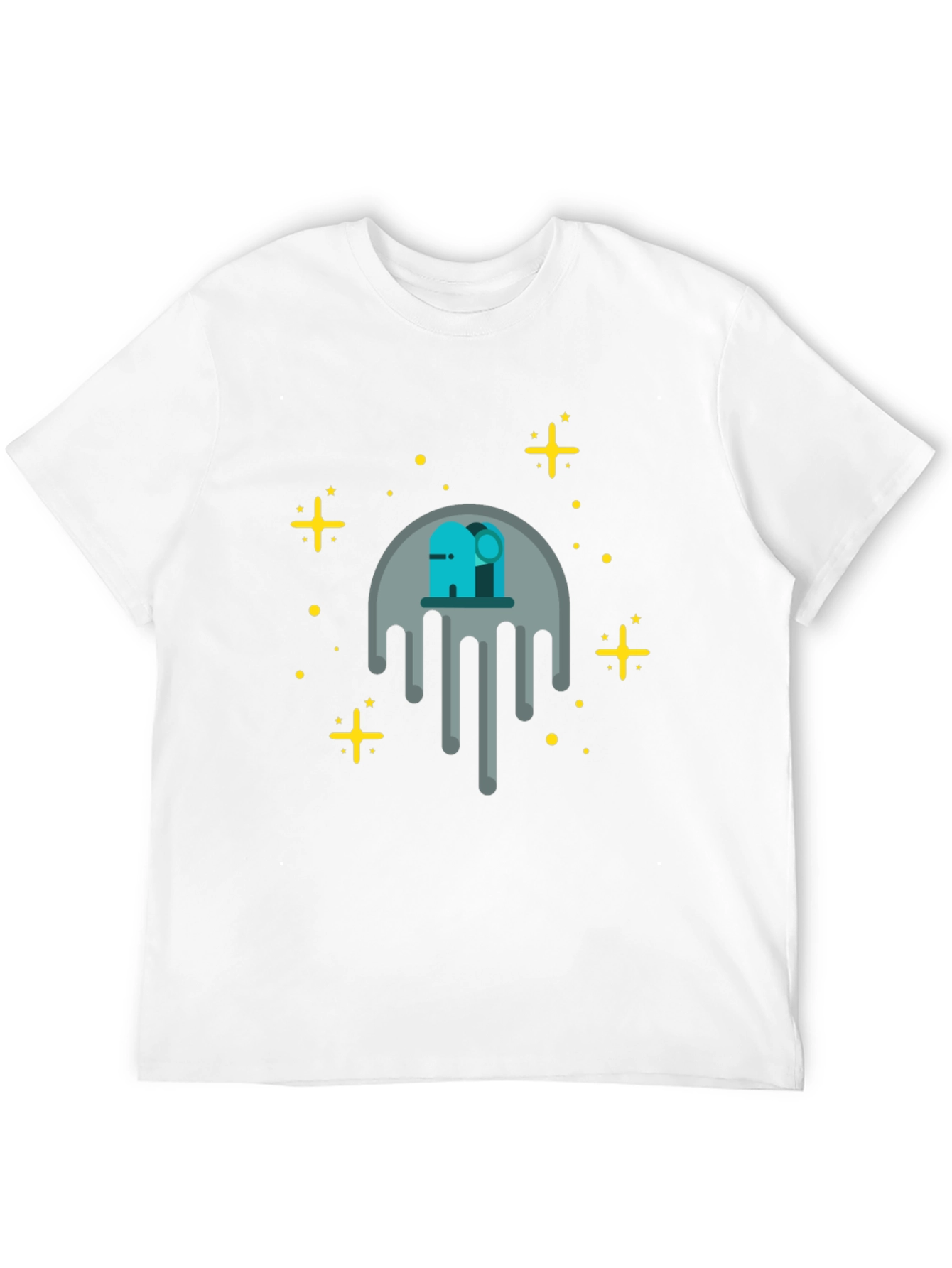 Cosmic Drip Graphic Tee - Black