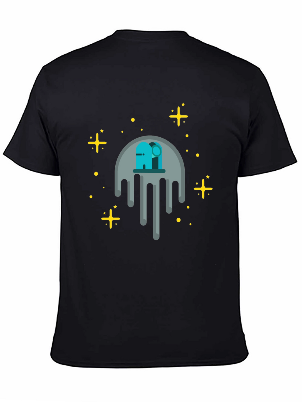 Cosmic Drip Graphic Tee - Black