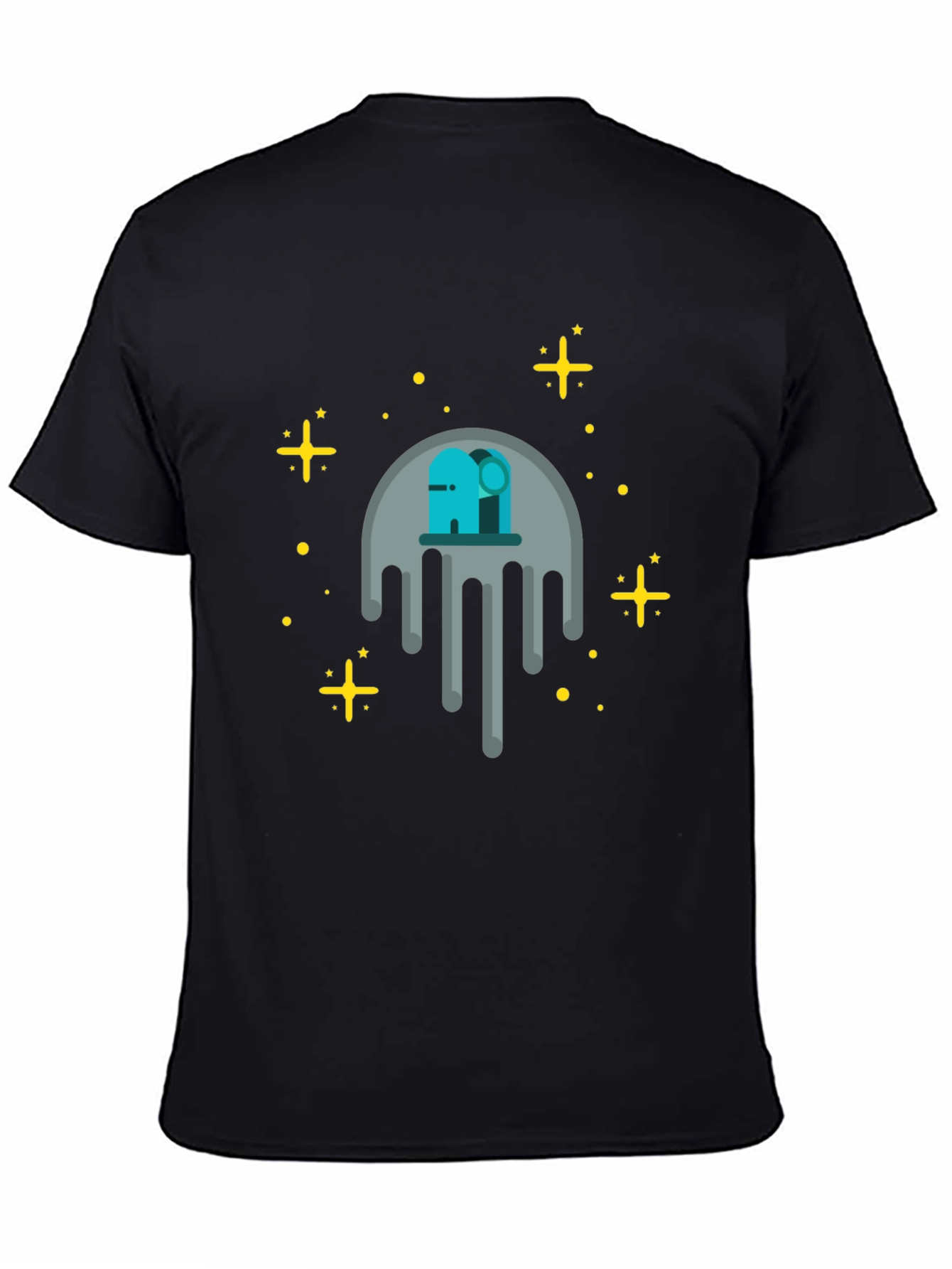 Cosmic Drip Graphic Tee - Black