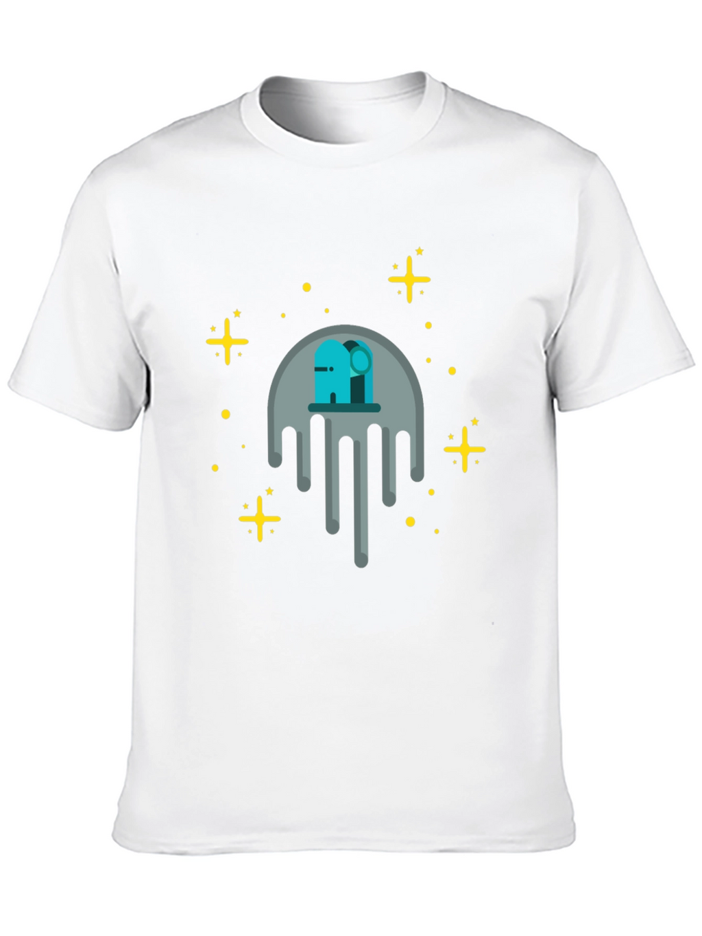 Cosmic Drip Graphic Tee - Black