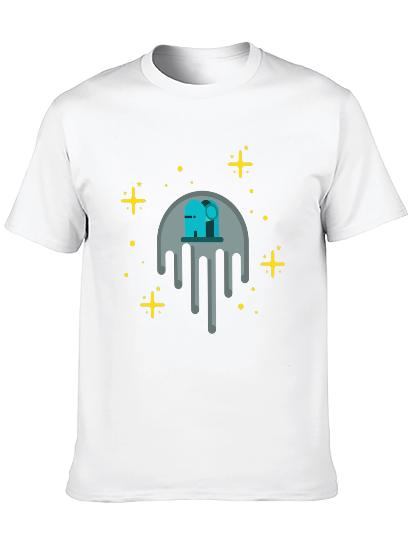 Cosmic Drip Graphic Tee - Black