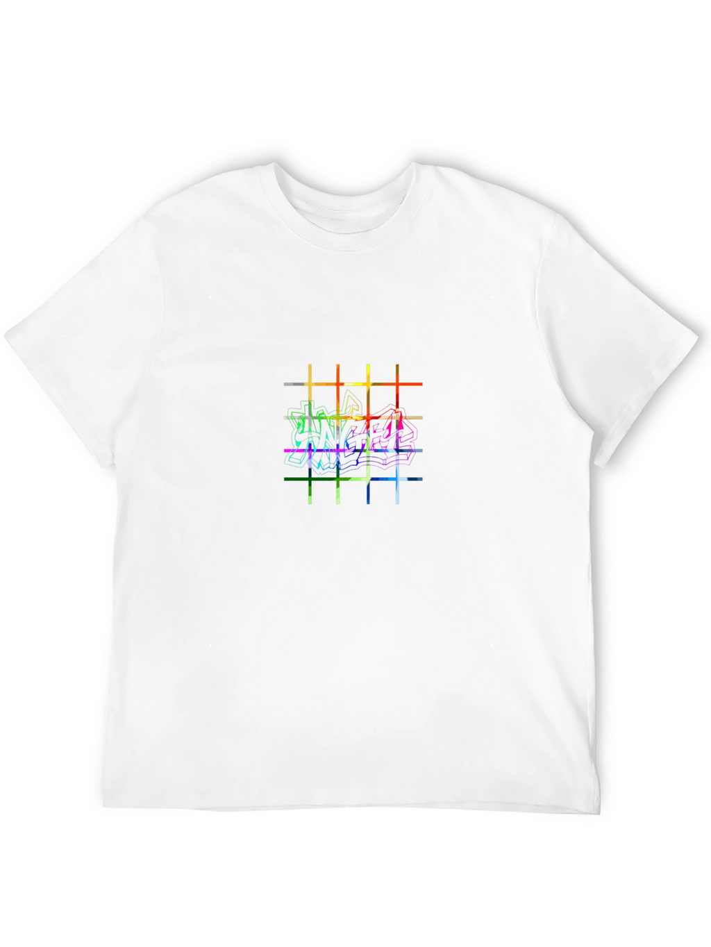 Modern Art Grid Graphic Tee - Black