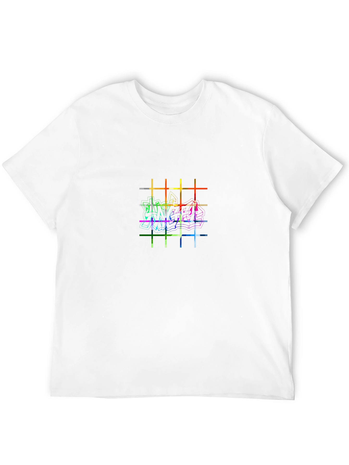 Modern Art Grid Graphic Tee - Black