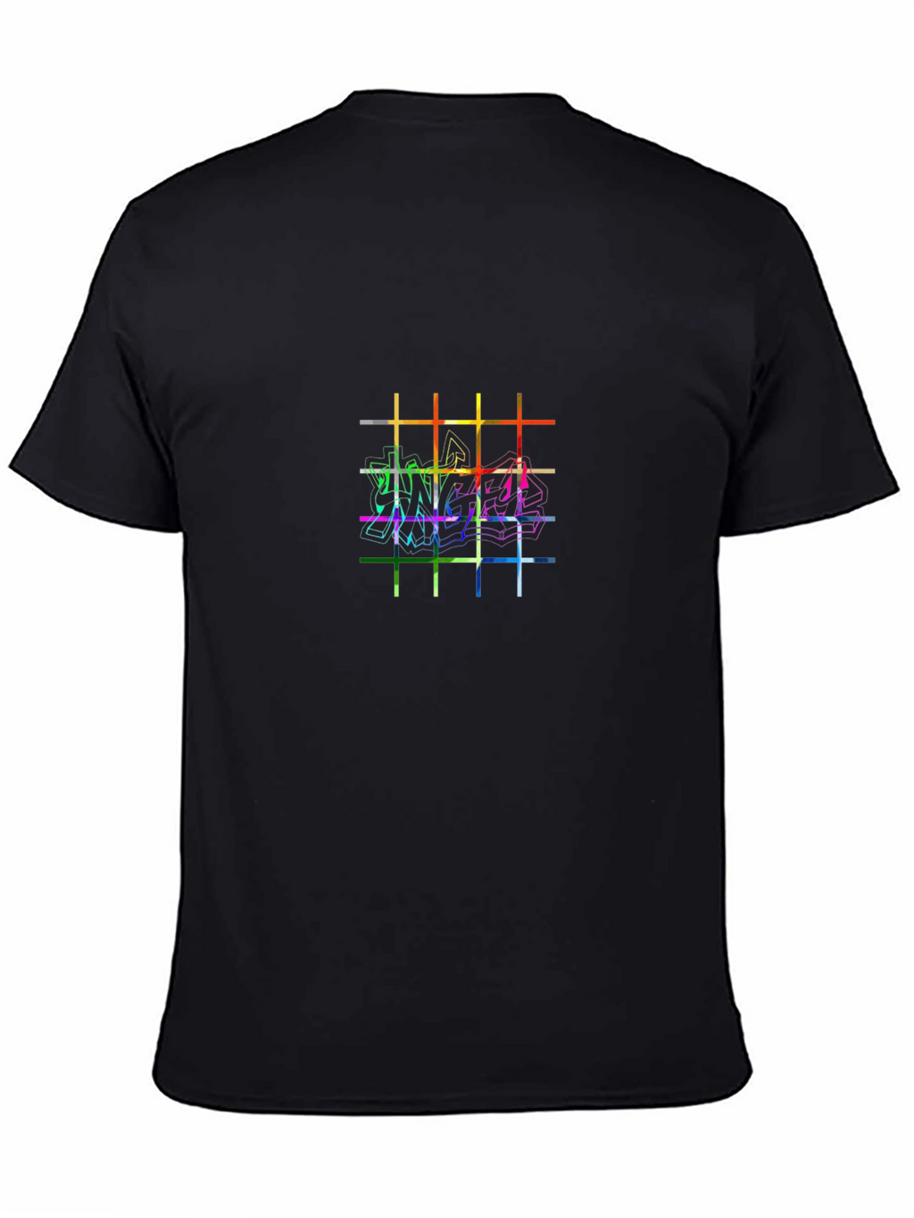 Modern Art Grid Graphic Tee - Black