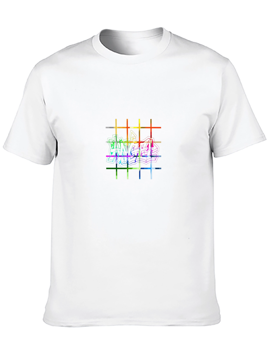 Modern Art Grid Graphic Tee - Black