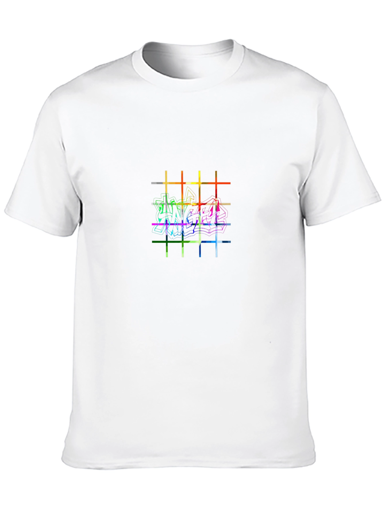 Modern Art Grid Graphic Tee - Black