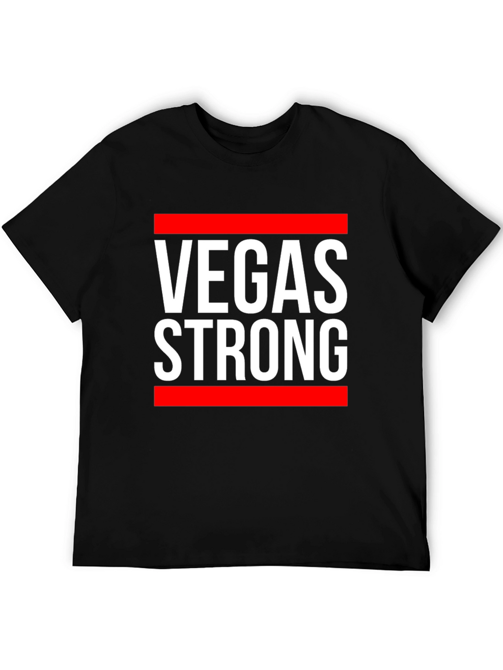 Vegas Strong Graphic Tee - Black Cotton T-Shirt