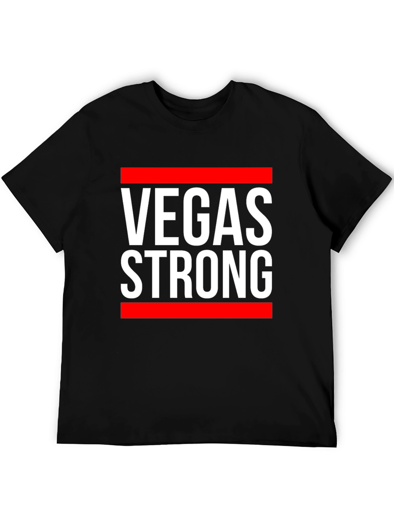 Vegas Strong Graphic Tee - Black Cotton T-Shirt