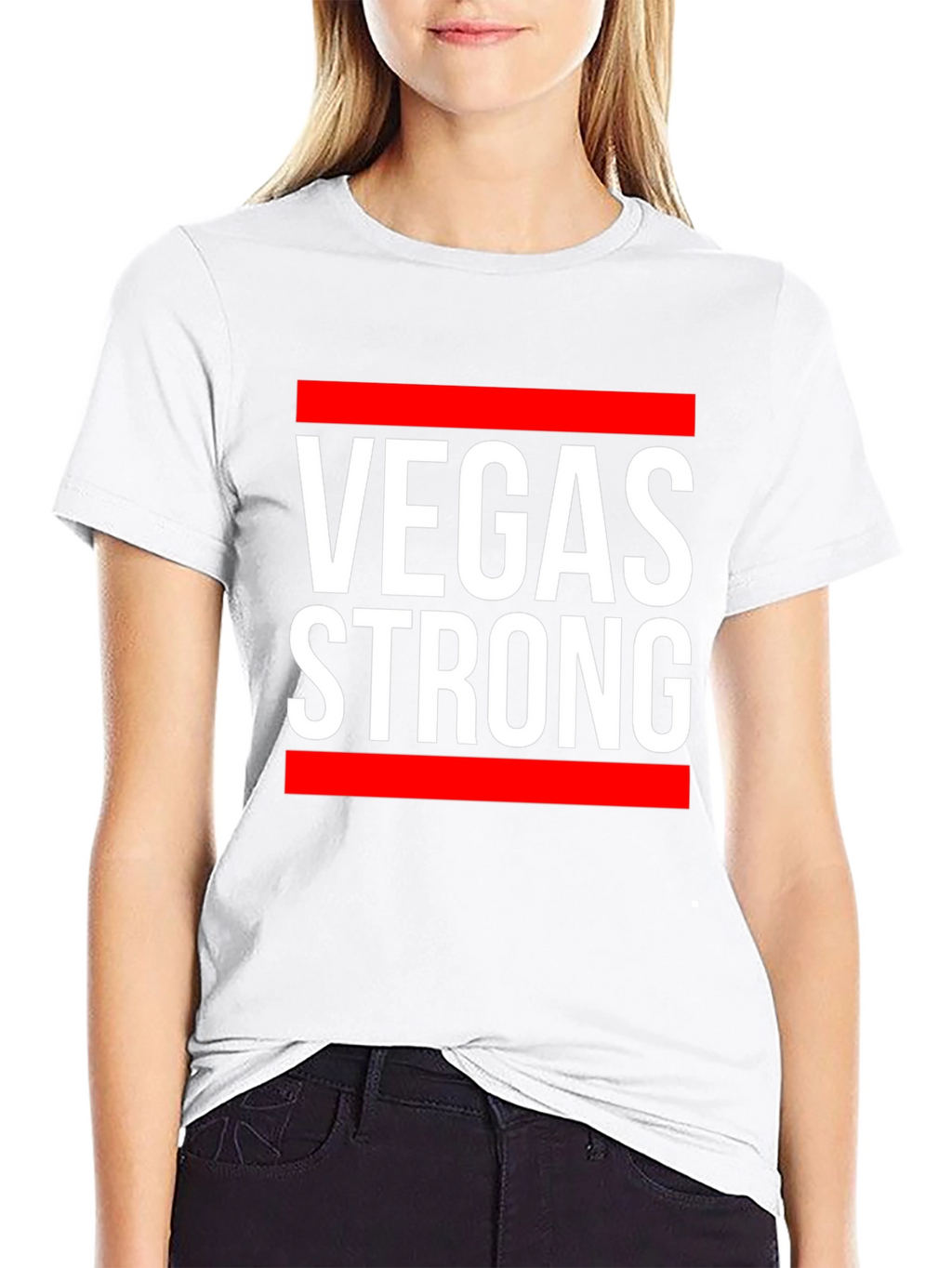 Vegas Strong Graphic Tee - Black Cotton T-Shirt