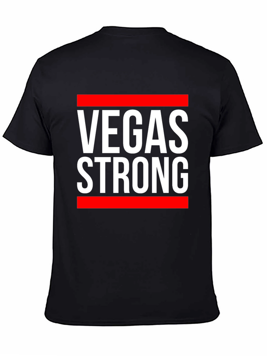 Vegas Strong Graphic Tee - Black Cotton T-Shirt