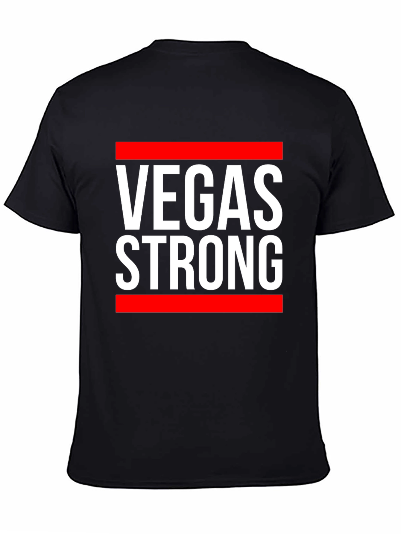Vegas Strong Graphic Tee - Black Cotton T-Shirt