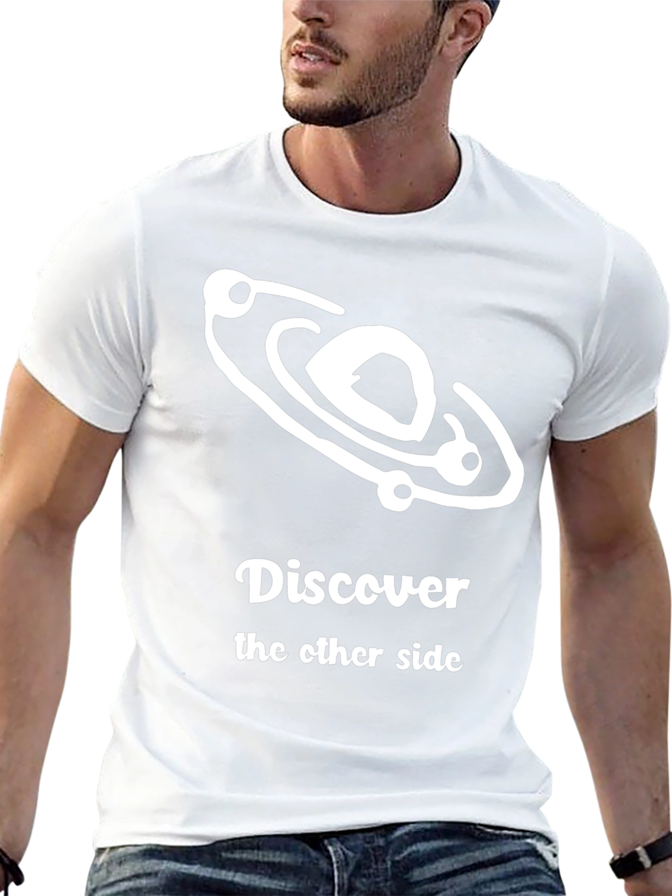 Discover Graphic Tee - Black Cotton T-Shirt