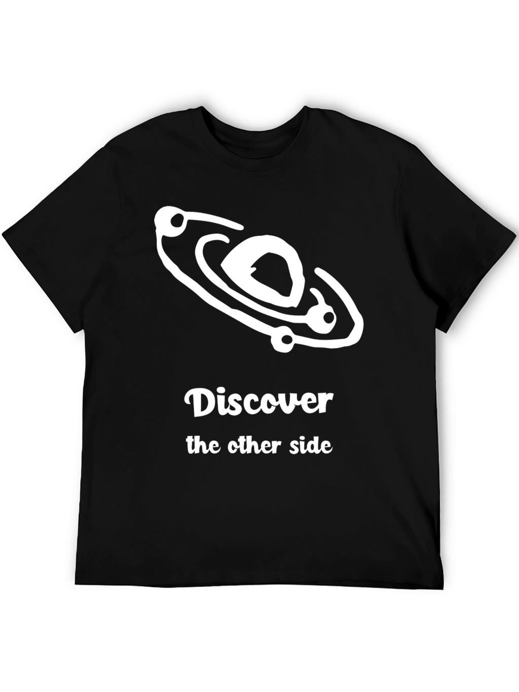 Discover Graphic Tee - Black Cotton T-Shirt