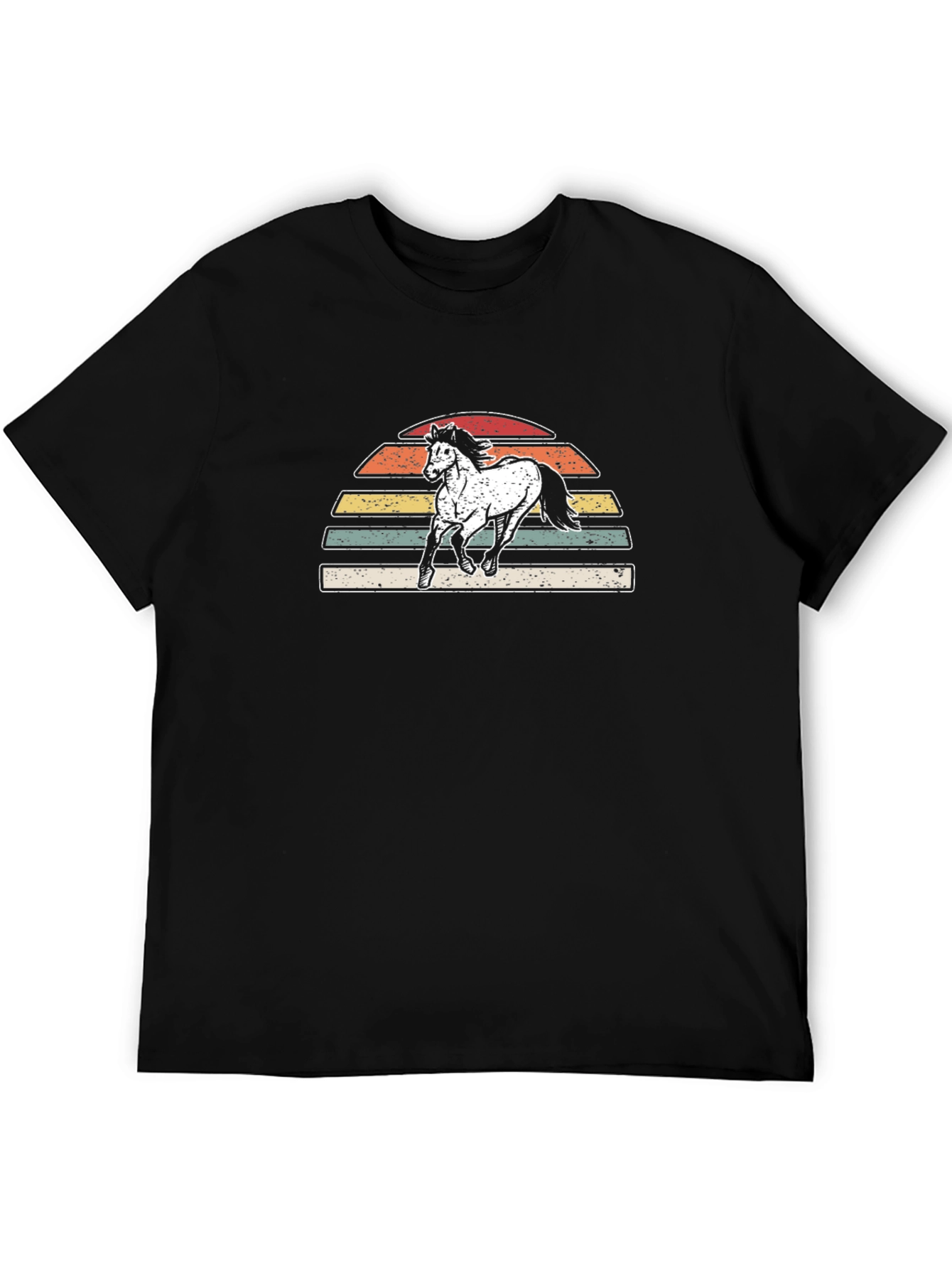 Retro Horse Sunset T-Shirt - Vintage Style Graphic Tee