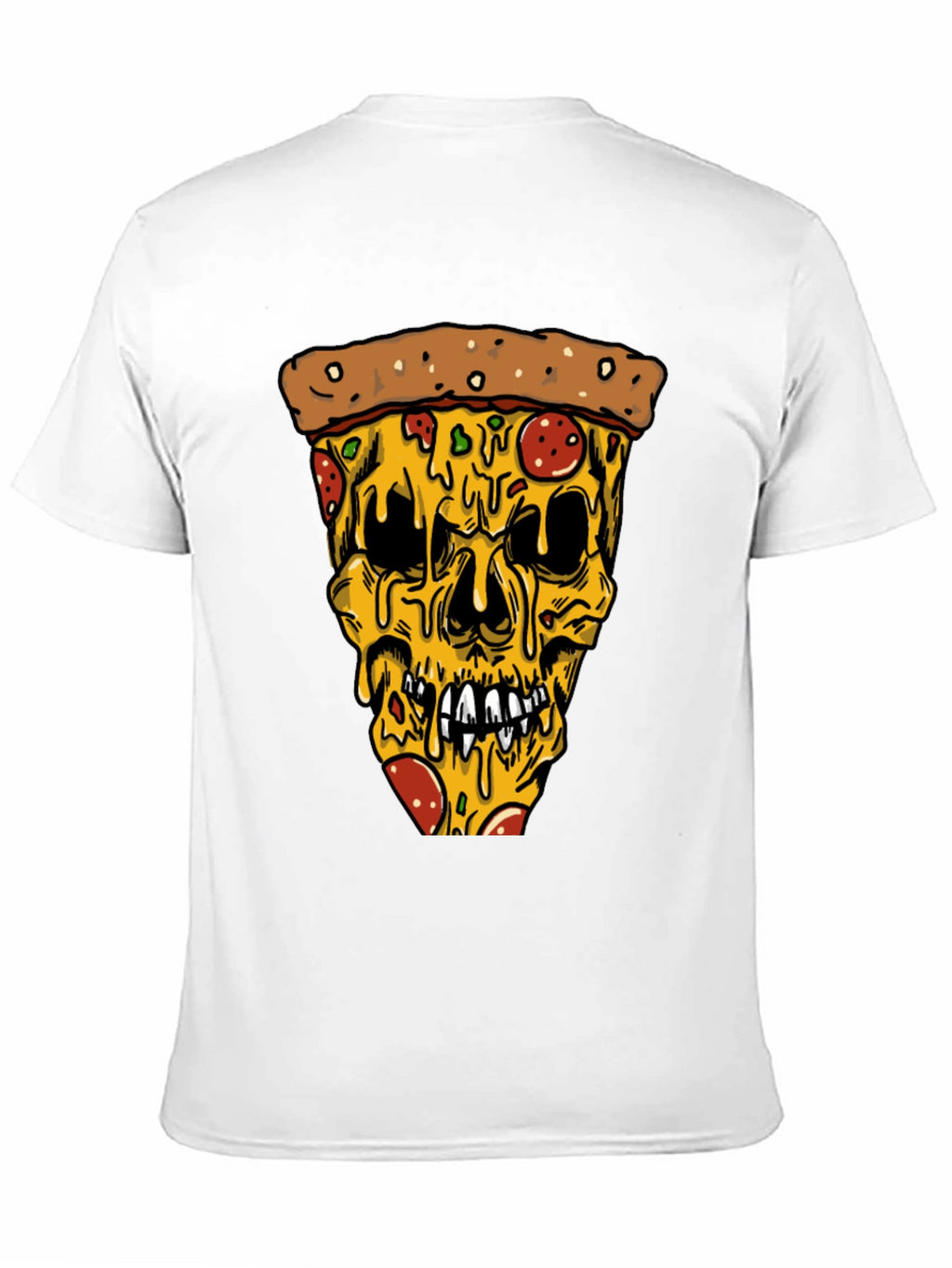 Pizza Skull Graphic Tee - Edgy Style