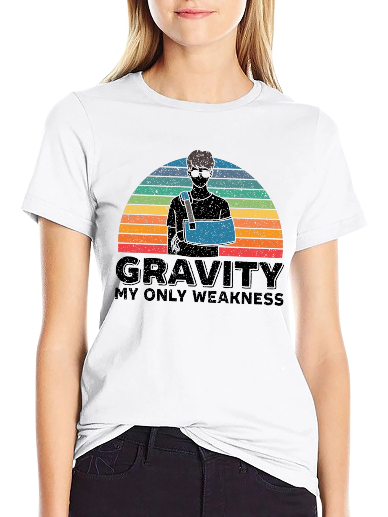 Gravity Weakness Arm Sling Graphic Tee