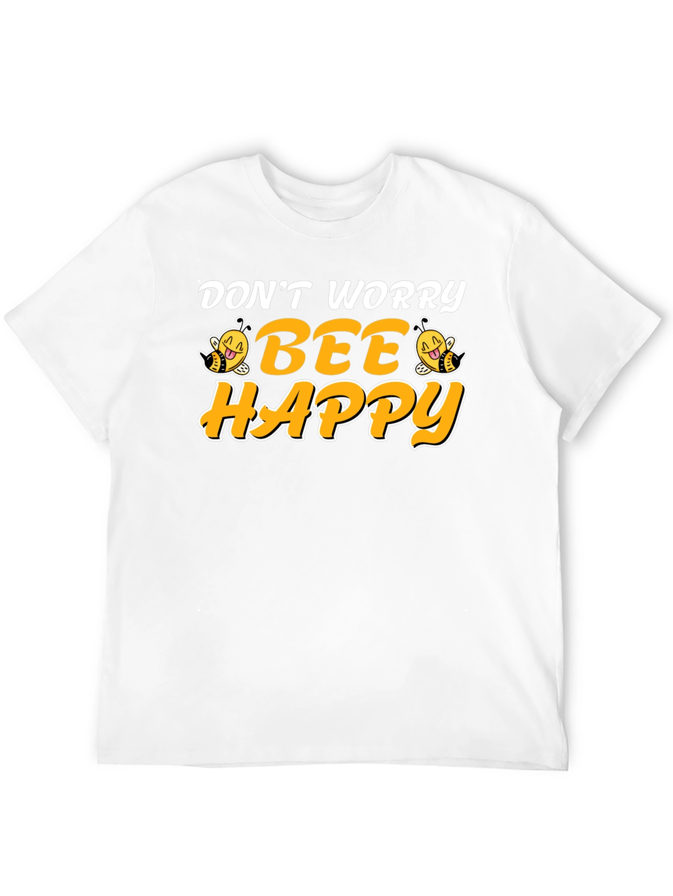 Dont Worry Bee Happy Black T-Shirt