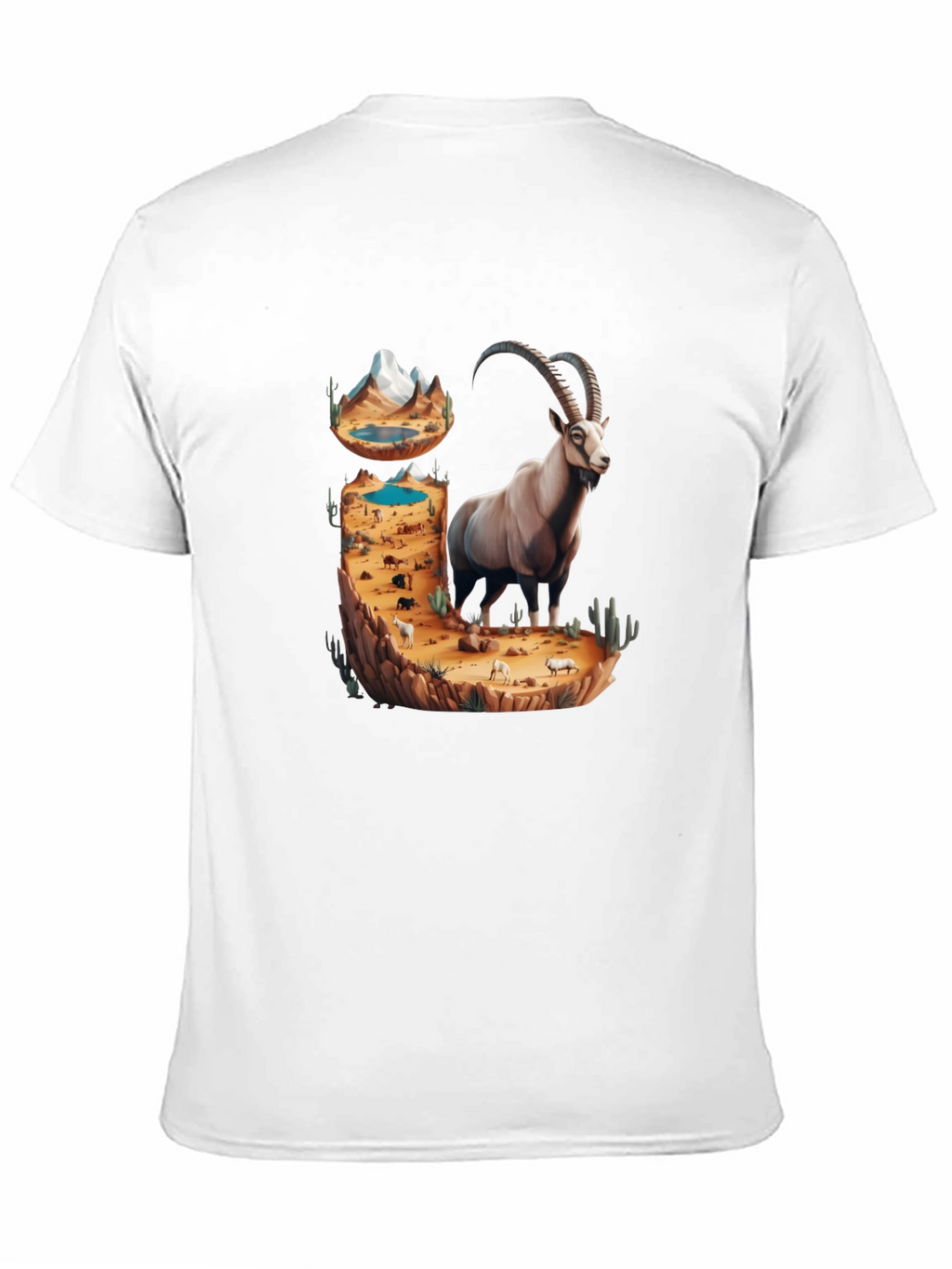 Desert Ibex Graphic Tee - Nature Inspired Design