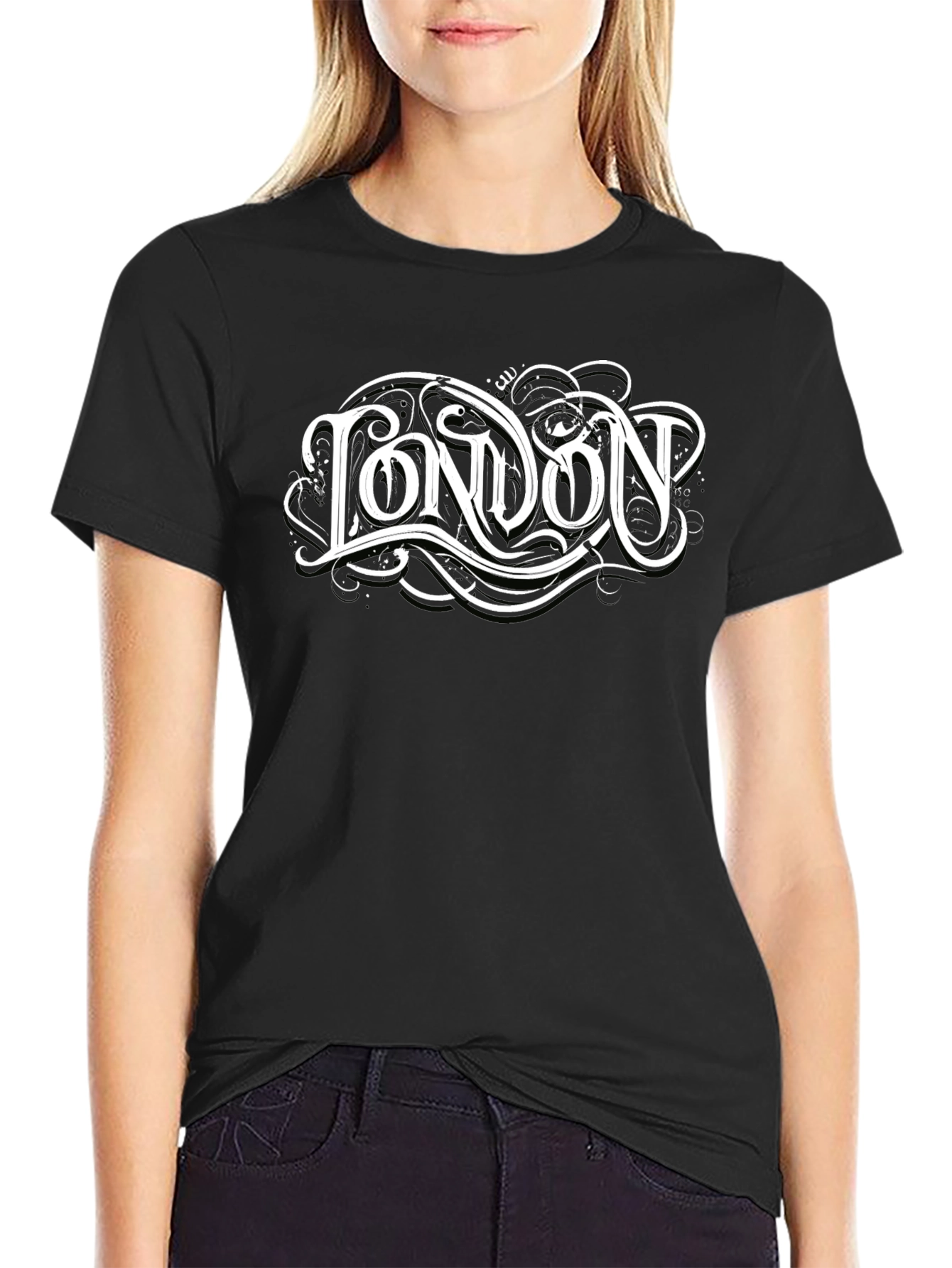 London Graphic Print Black T-Shirt