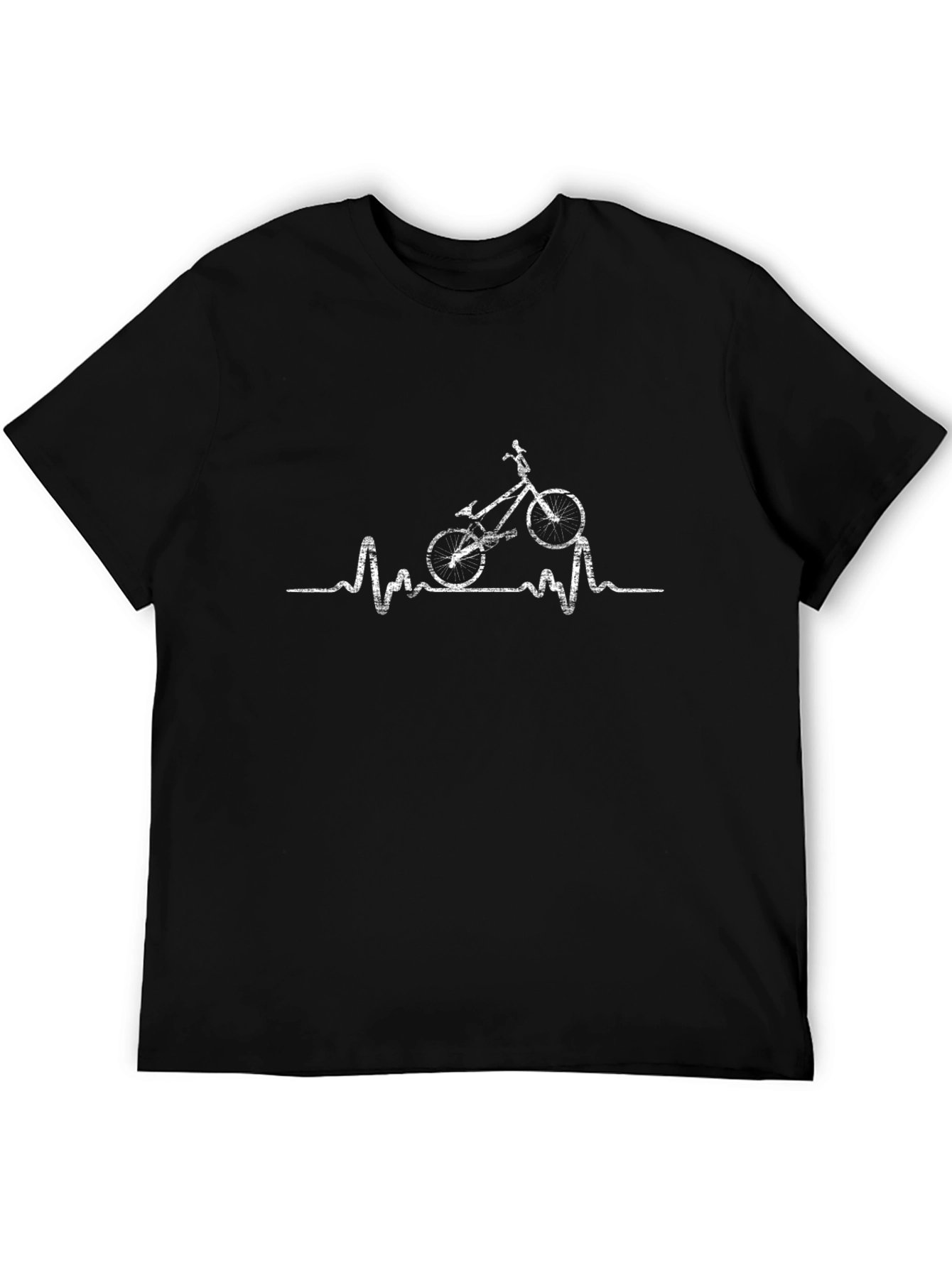 Bike Heartbeat Graphic Tee - Cycling Fan T-Shirt