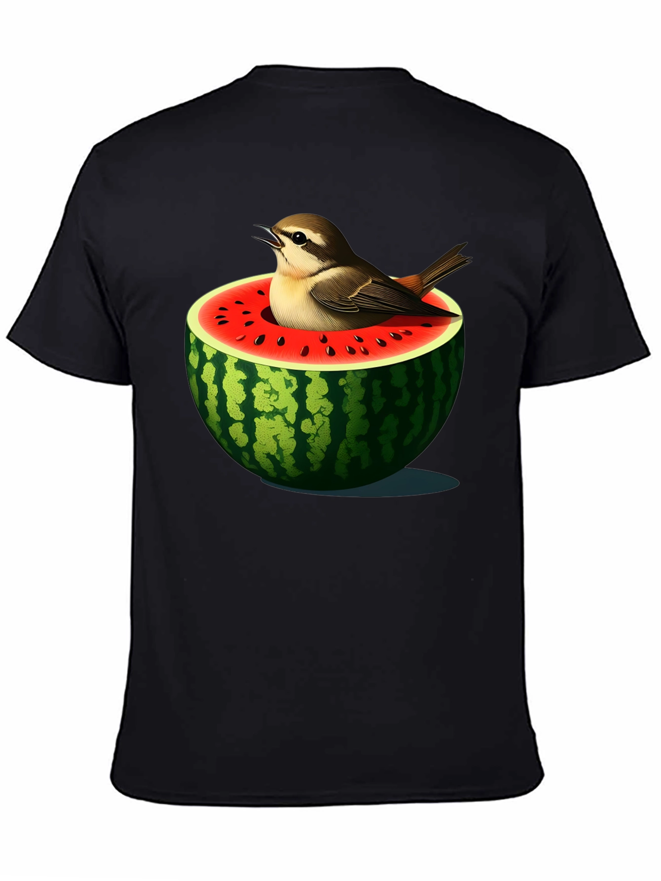 Bird in Watermelon Graphic T-Shirt - Unique Design