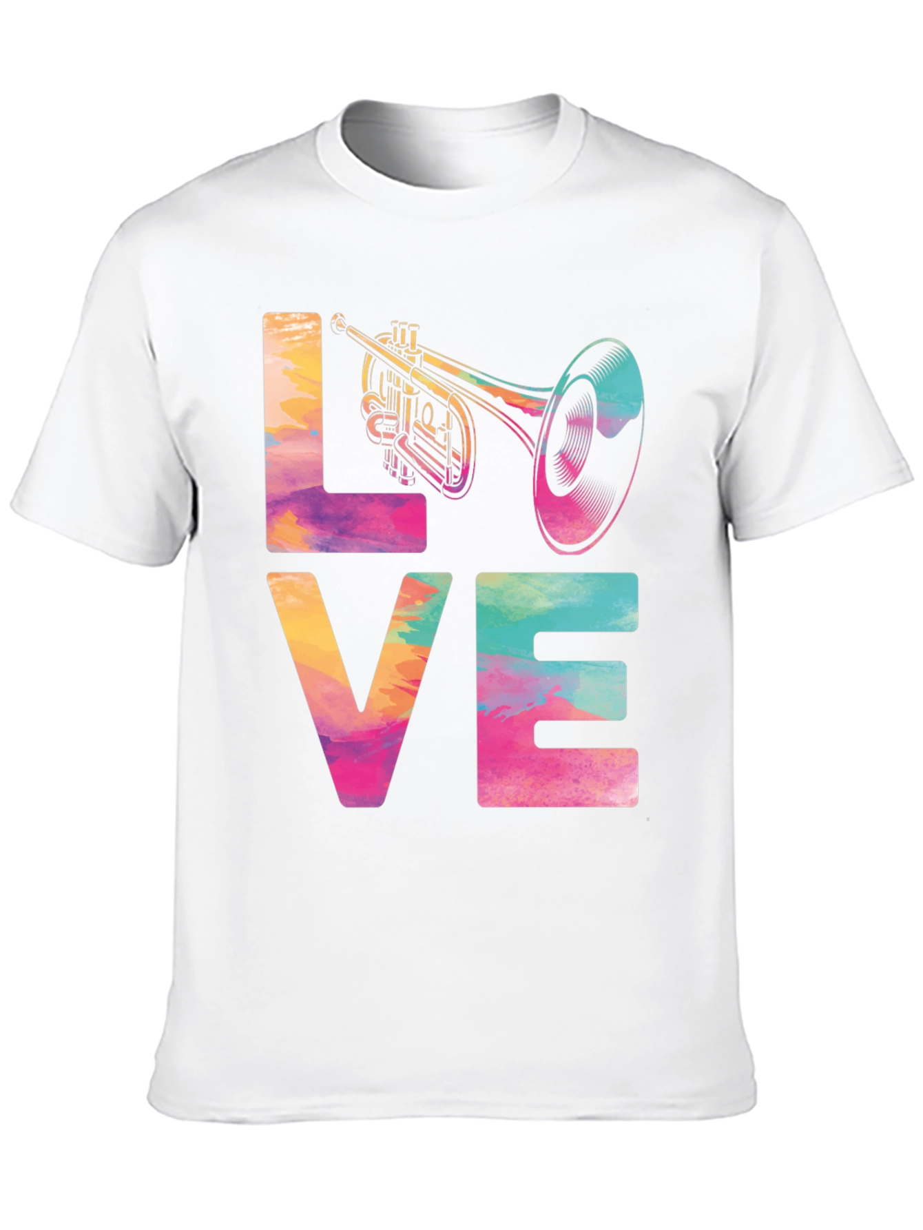 Love Trumpet Graphic Tee - Music Lover T-Shirt