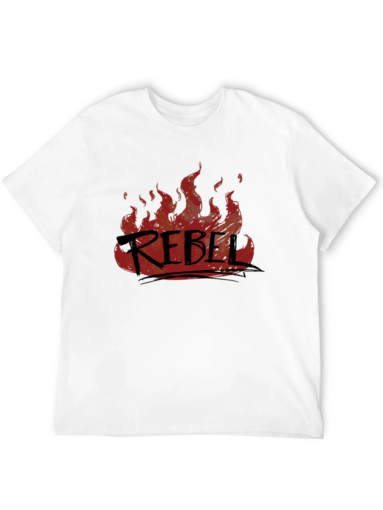 Rebel Fire Graphic T-Shirt - Black
