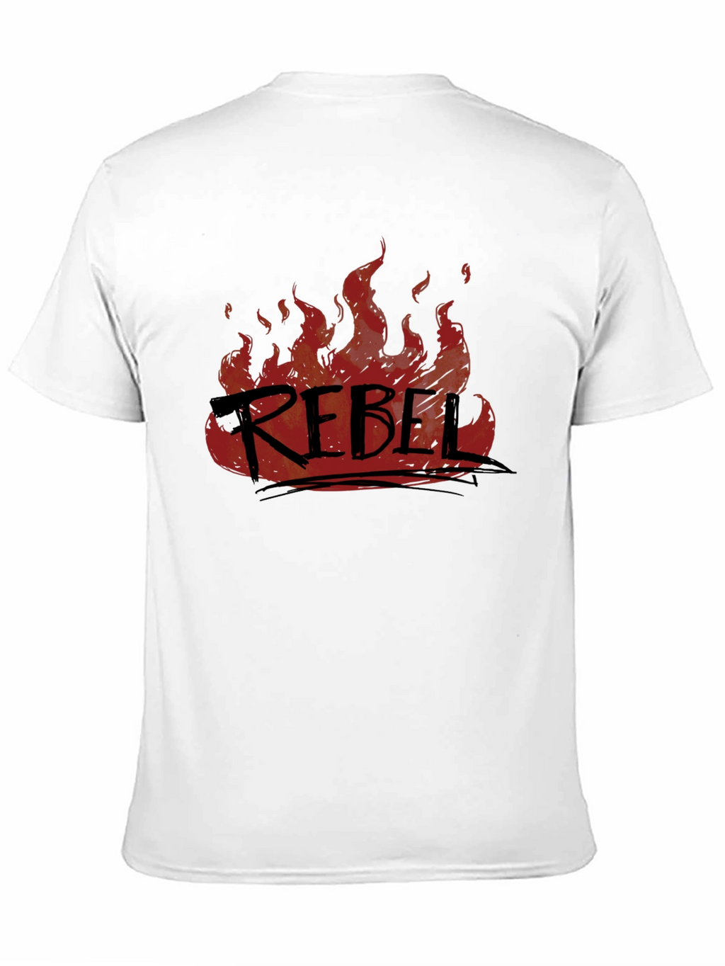 Rebel Fire Graphic T-Shirt - Black