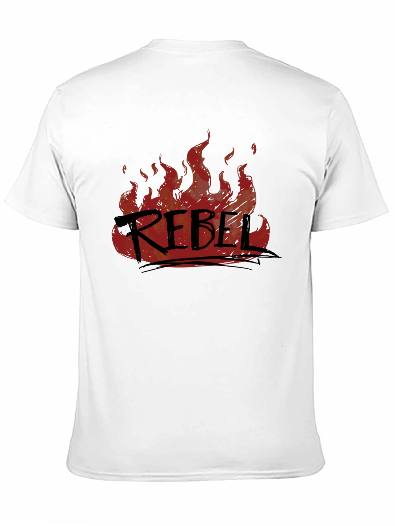 Rebel Fire Graphic T-Shirt - Black