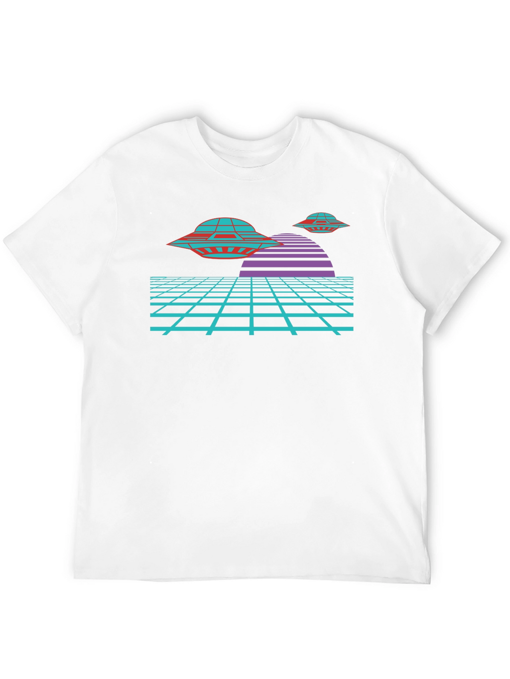 Retro Sci-Fi UFO T-Shirt - Black Graphic Tee