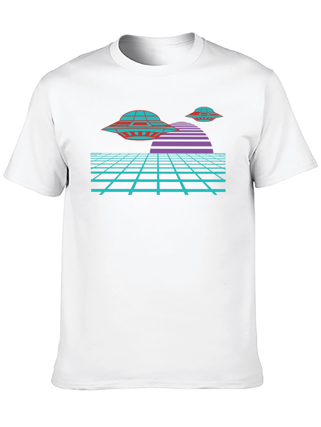 Retro Sci-Fi UFO T-Shirt - Black Graphic Tee