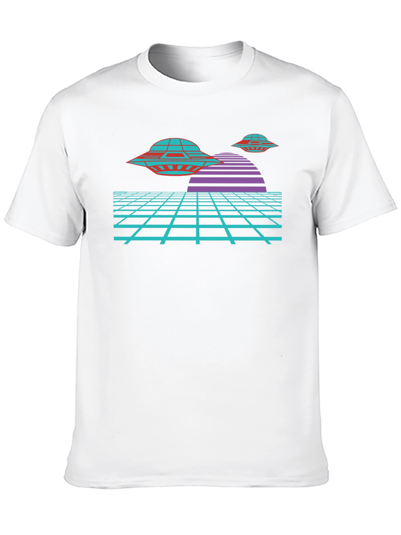 Retro Sci-Fi UFO T-Shirt - Black Graphic Tee