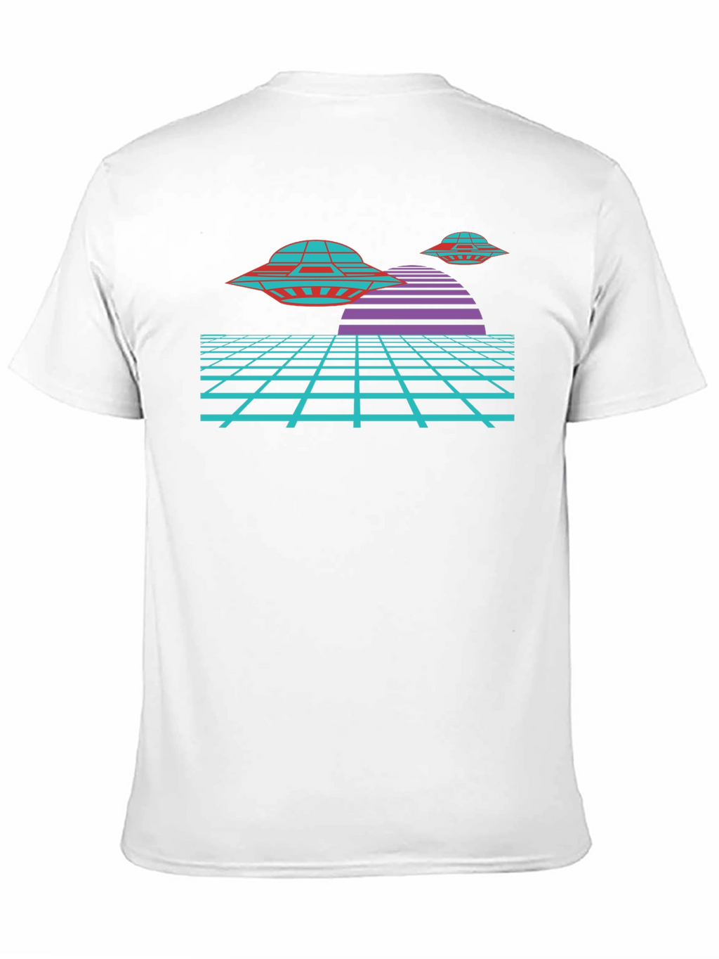 Retro Sci-Fi UFO T-Shirt - Black Graphic Tee