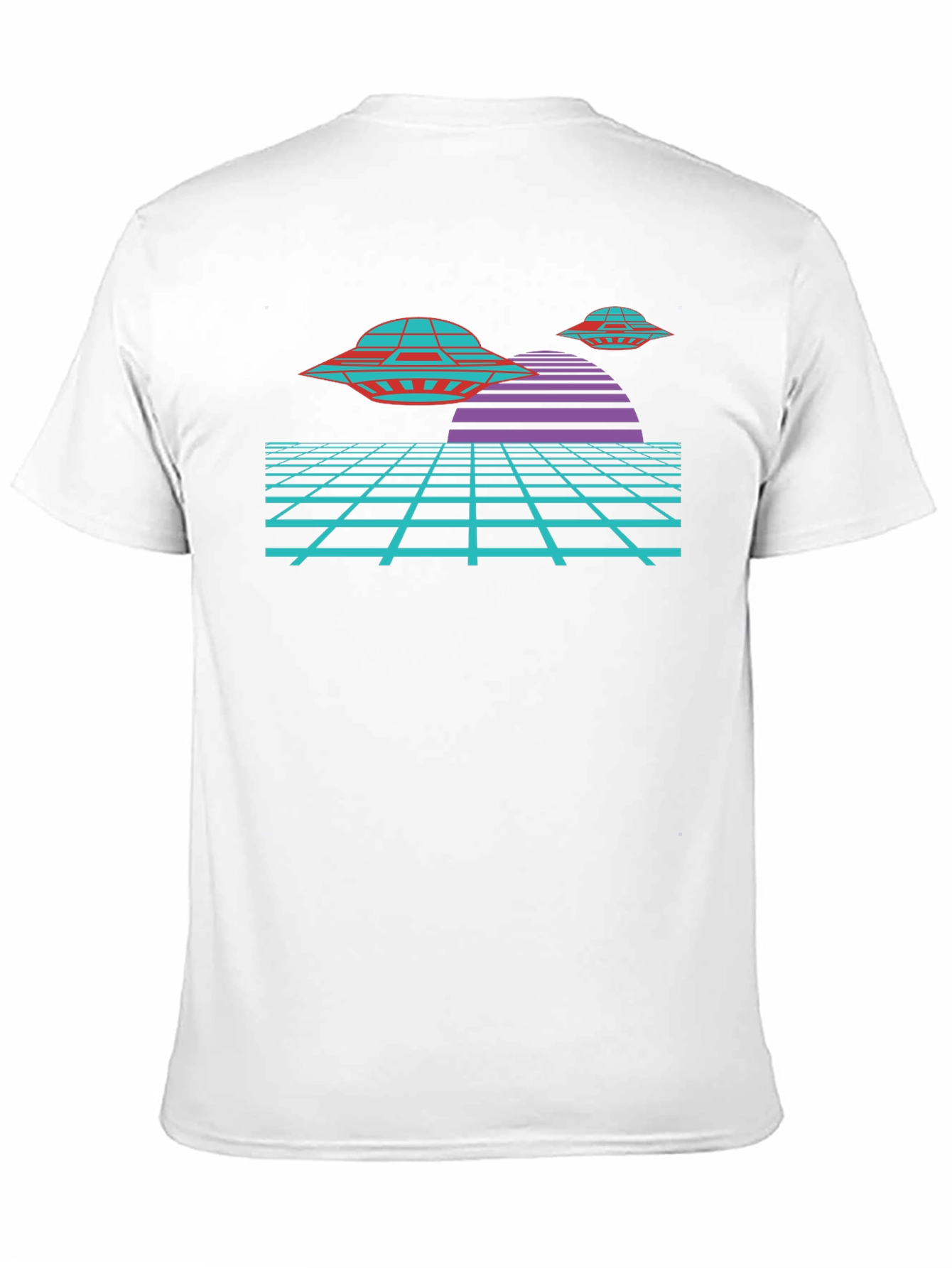 Retro Sci-Fi UFO T-Shirt - Black Graphic Tee