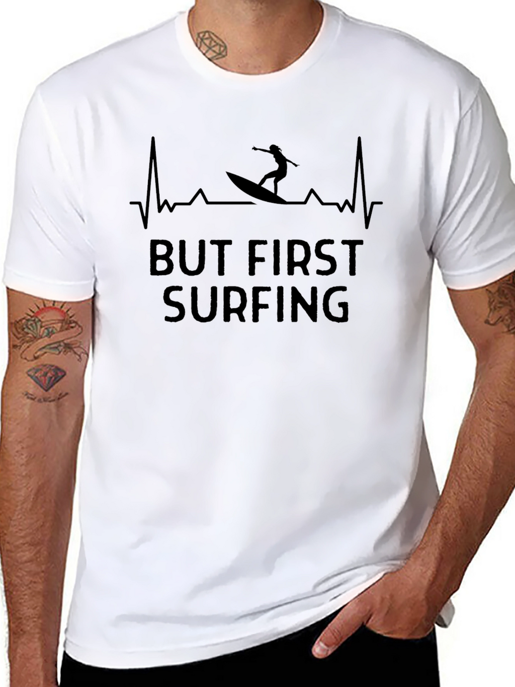 But First Surfing T-Shirt | Mens Graphic Tee