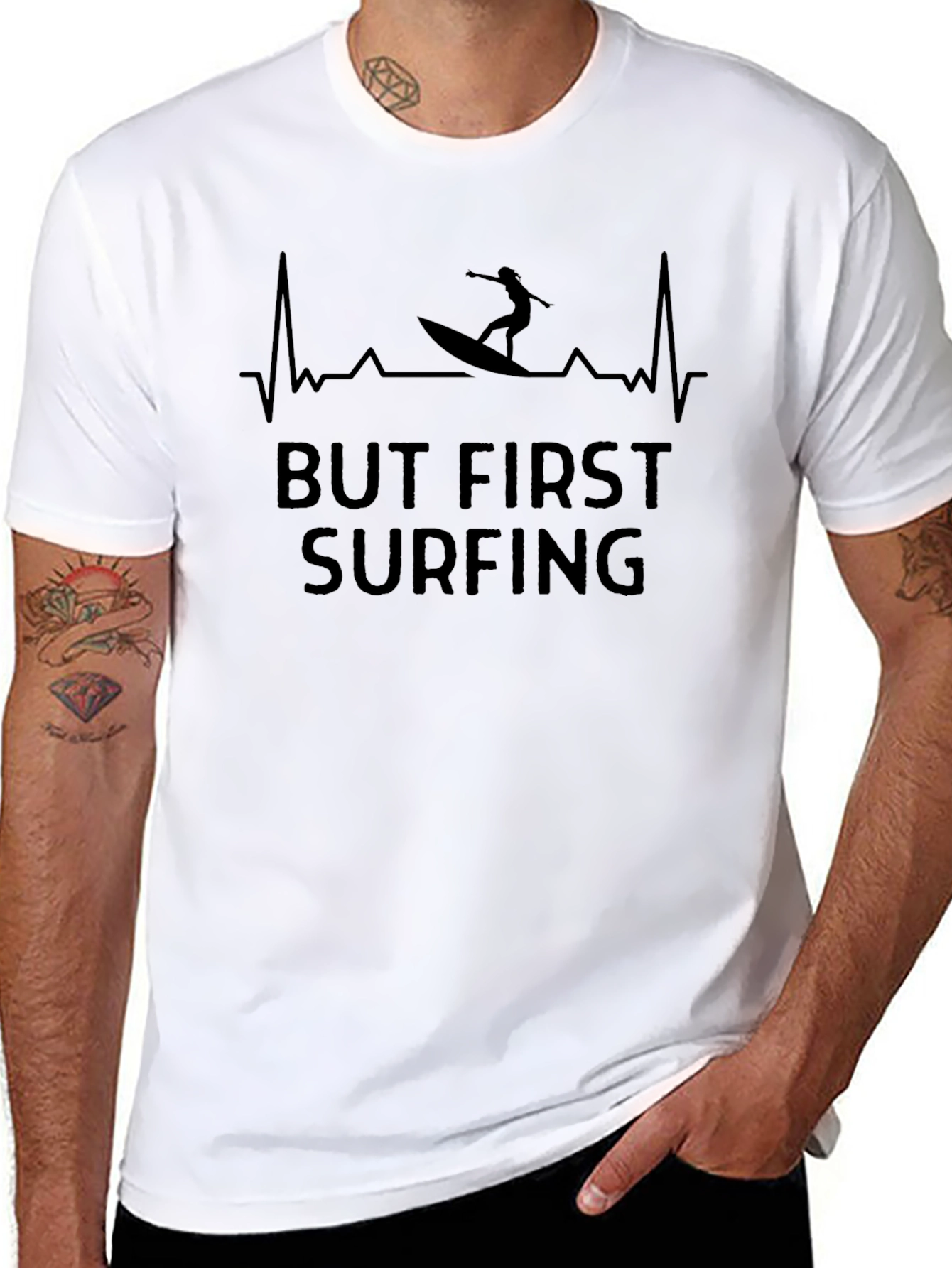 But First Surfing T-Shirt | Mens Graphic Tee