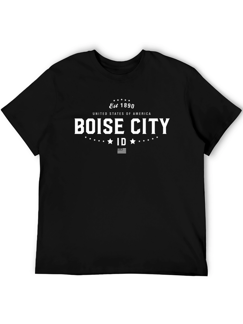 Boise City ID Est 1890 Black T-Shirt