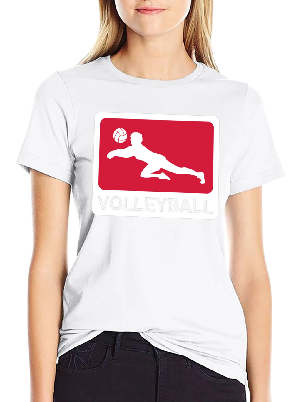 Volleyball Graphic Tee - Black Cotton Shirt